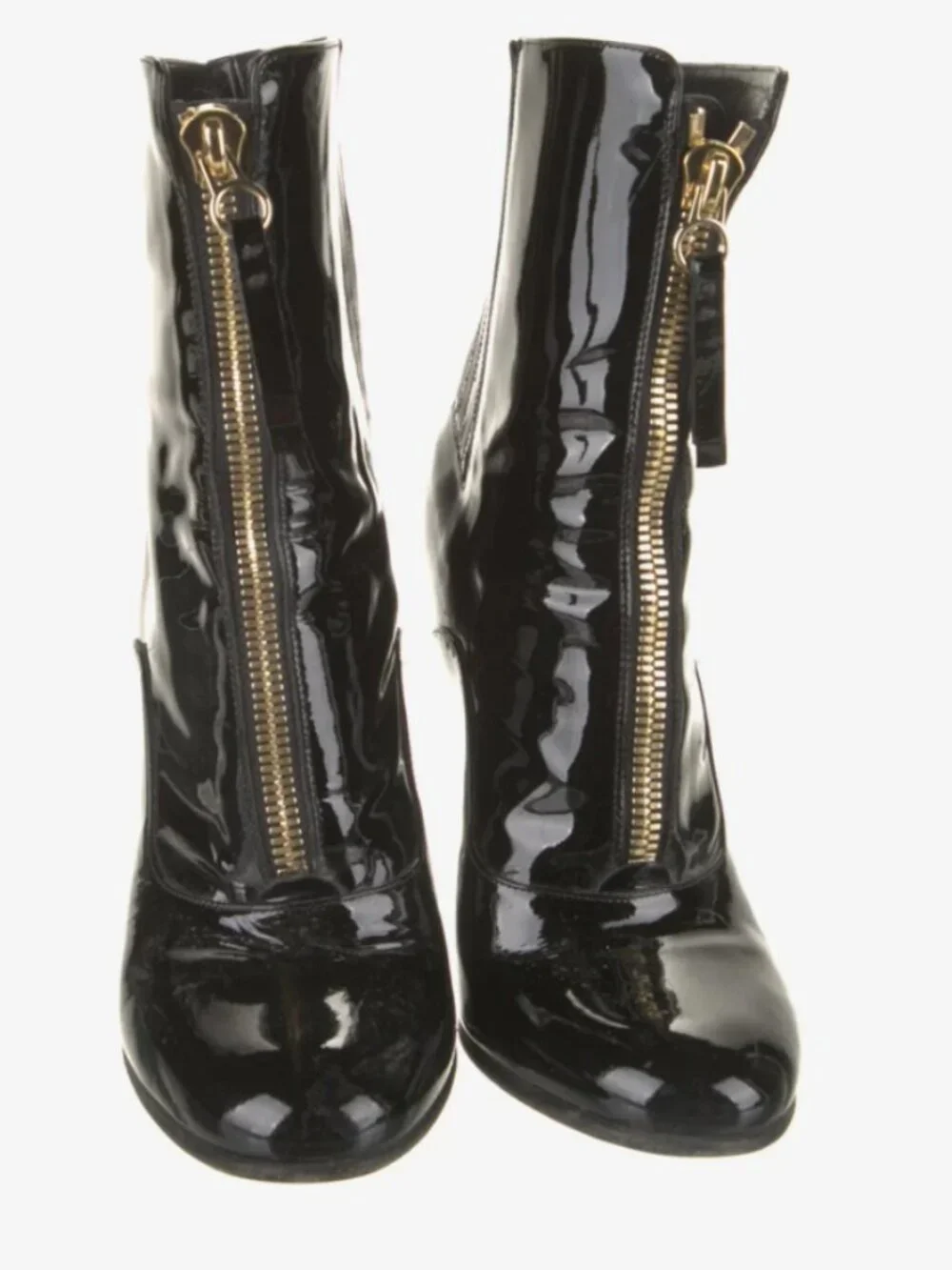 Valentino Patent Leather Mid-Calf Boots